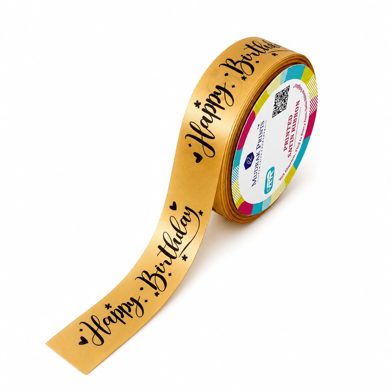 Happy Birthday Printed Satin Ribbon Roll 30 Meters | Gift Wrapping Ribbon 20mm | Birthday Decoration, Cake & Hamper Packaging Ribbon-image-47