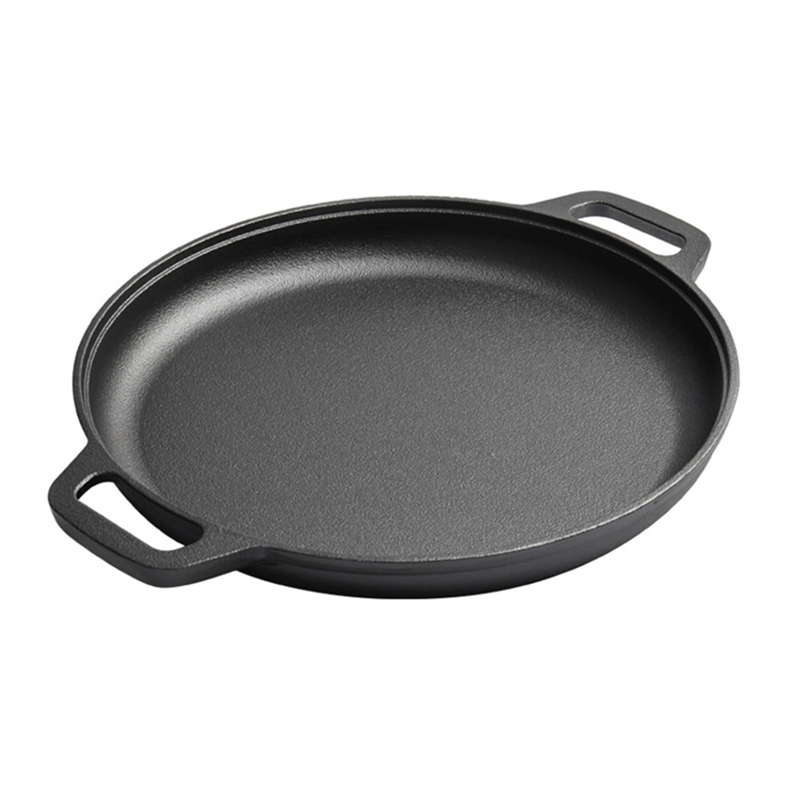 Nucelit Wrought Iron Flat Bottom Extent Ergonomic Double Pulls Substance Complimentary Face Even Cooking Traditional Western Fashion Double Handle Frying Extent