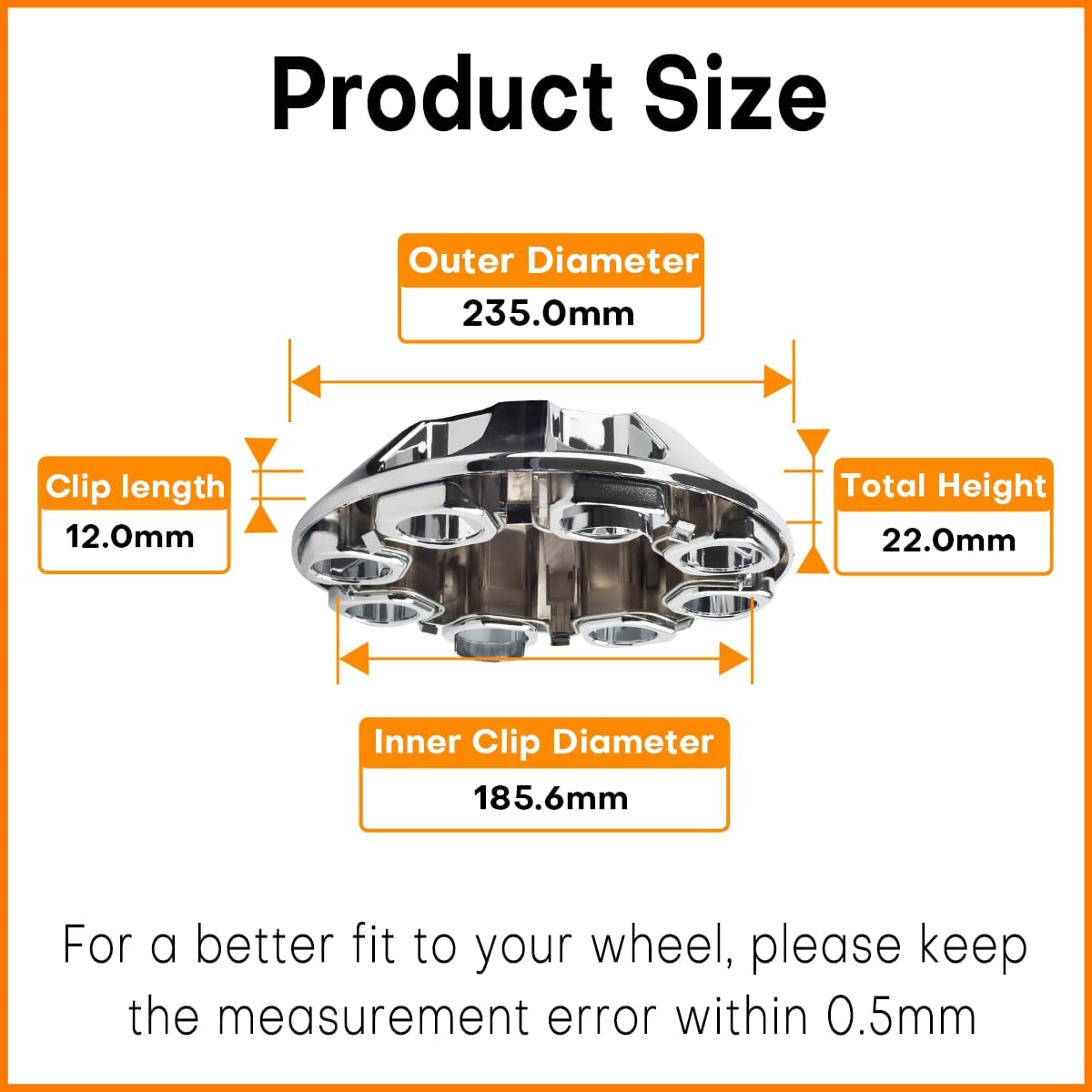 Wheel Center Cap for 2015-2020 Sierra 2500 3500HD Rim Hubcap Replacement Covers Denali 20" 10 Slot Rim #22909152#22910733, 4 pcs