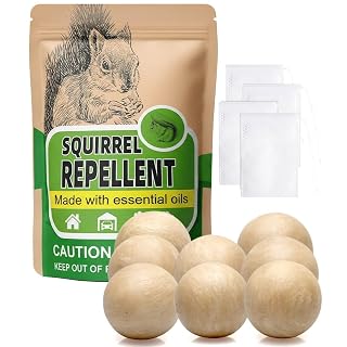 AUDQQM Squirrel Repellent, Chipmunk Repellent for Garden, Outdoor Squirrel Deterrent, Keep Squirrel & Chipmunk Away, Squirrels Repellant, Easy to Place for Yard, Attic & Bird Feeders- 8 Count - Amazon product rated Grade A