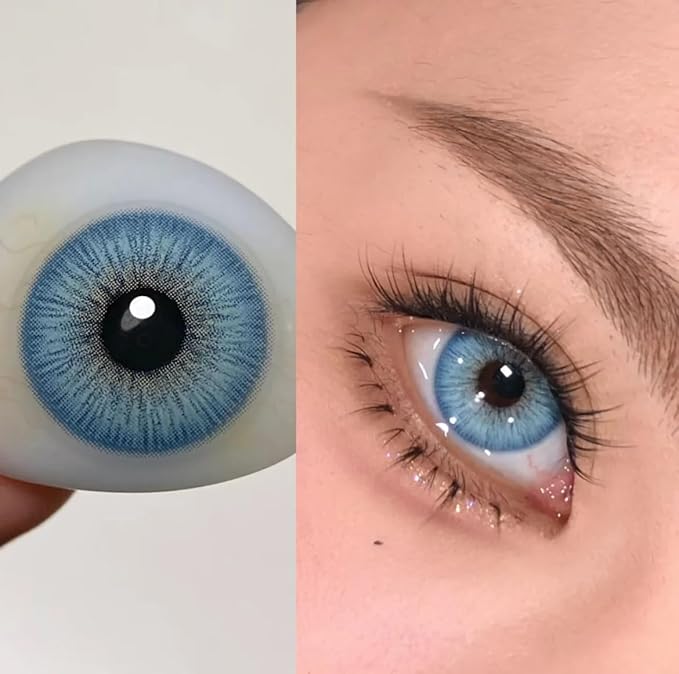 Yiwaeye Iris Blue Non-Prescription Colored Contact Lenses Review