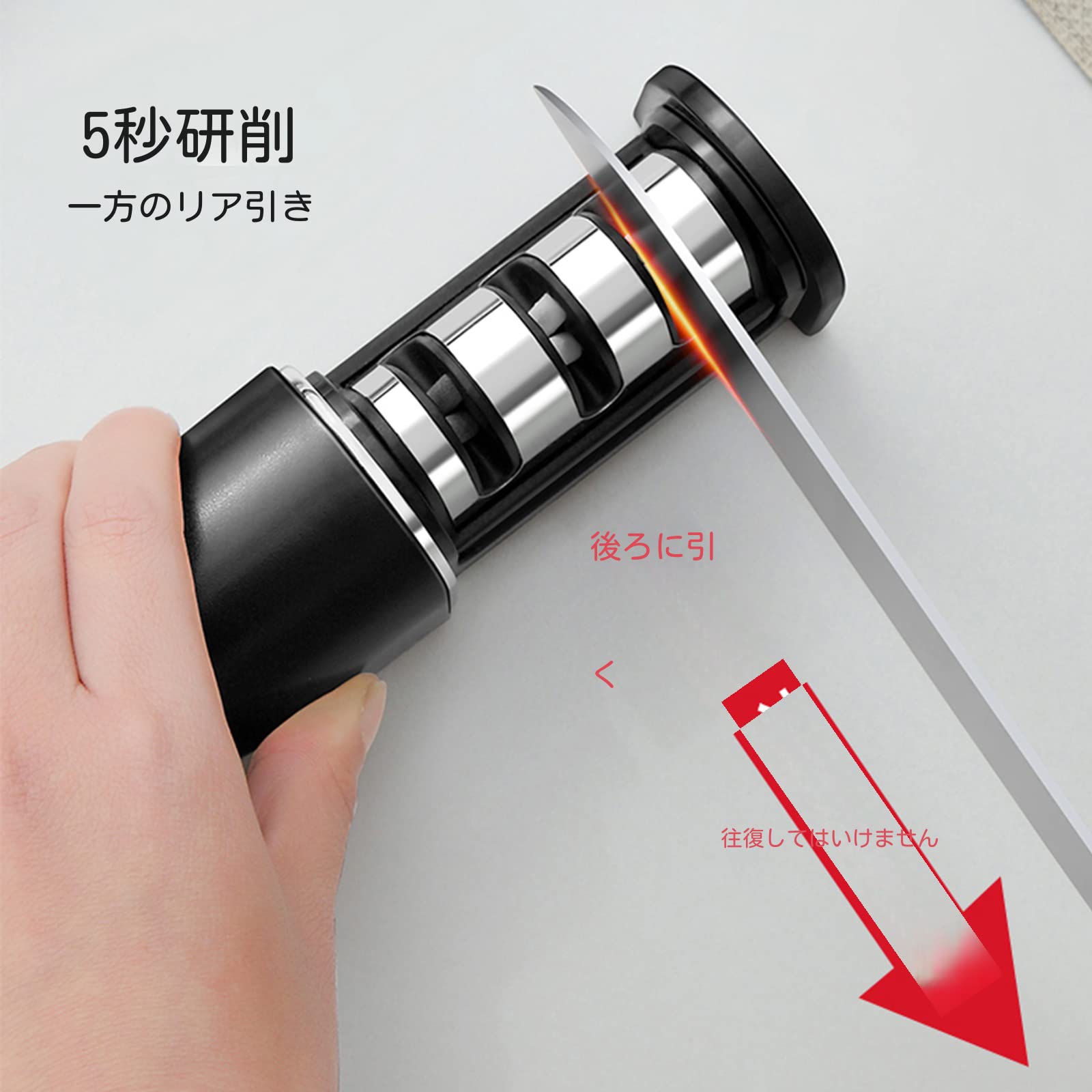 Amazon.co.jp: 包丁研削具三方刃（水研削・乾式両用）粗研削/精研削