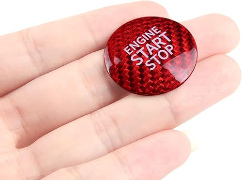 Miniatura 6 de CKE Compatible con Toyota Camry Corolla RAV4 Highlander CHR Sienna Avalon GT86 BRZ, accesorios de fibra de carbono real, deportivo, botón de