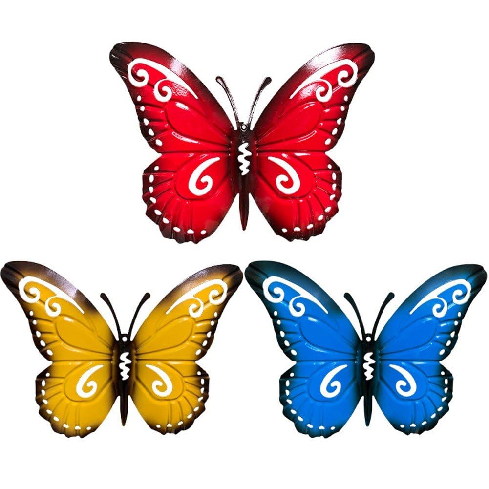 Art Mural Papillon en Métal 3D : Décoration Intérieure Extérieure