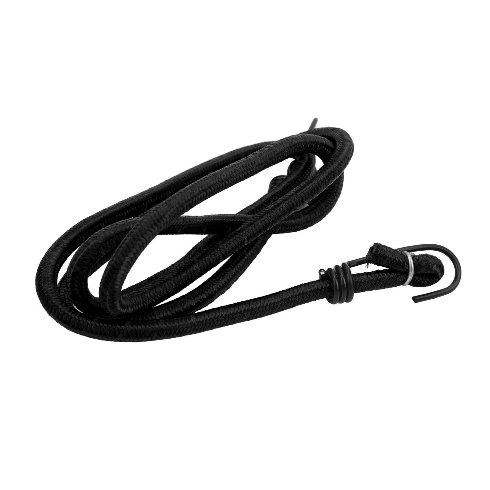 Yuecoom Bungee Cords, Multi Purpose Elastic Rubber Bungee Straps Cords Heavy Duty Outdoor with Hooks for Camping Luggage(black)