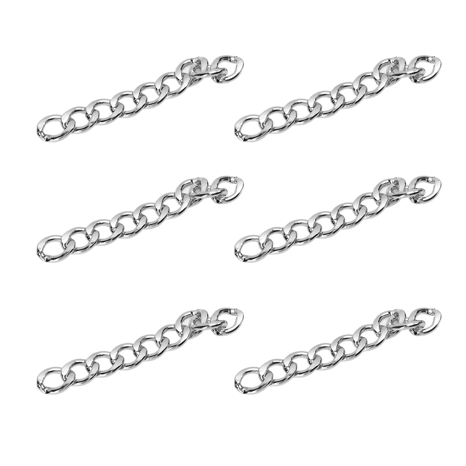 HEEPDD Aluminiowy łańcuszek Krawężnikowy 32,8 Stopy, Metalowy łańcuszek do Rękodzieła, do Samodzielnego Wyrobu Biżuterii, Naszyjnik, Bransoletka, Bransoletka na kostkę, (aluminium 3)