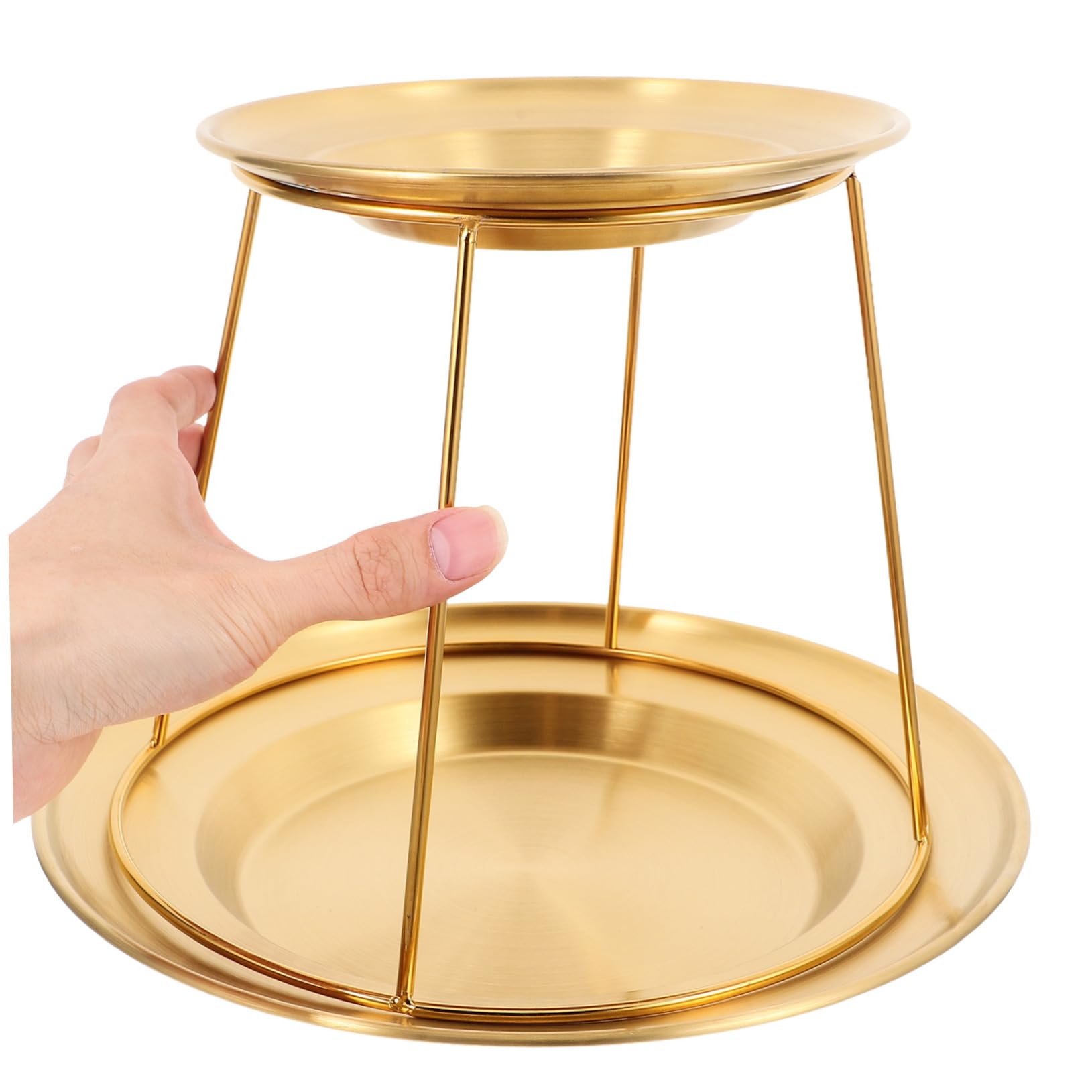 Soporte para Exhibición de Mariscos de Acero Inoxidable Doble Capa, Diseño Multifuncional y Fácil Limpieza, Adecuado para Buffet y Presentación Elegante