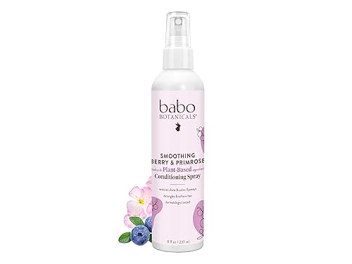 Babo Botanicals Spray acondicionador suavizante de bayas - desenredante y nutritivo - elimina el encrespamiento y evita la estática - Aceite de