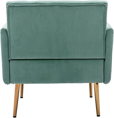 Miniatura 7 de HomSof Silla moderna de terciopelo con patas doradas rosas, talla única, color verde menta