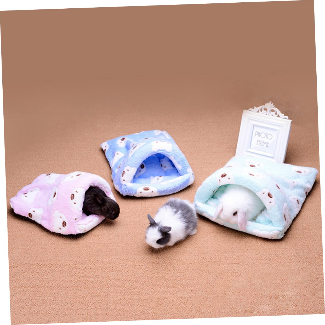 Supvox 3stücke Kleintier Schlafsack Aus Fleece Kleines Hamsterhaus Für Winter Gemütliches Nest Für Meerschweinchen Chinchilla Igel Und Eichhörnchen