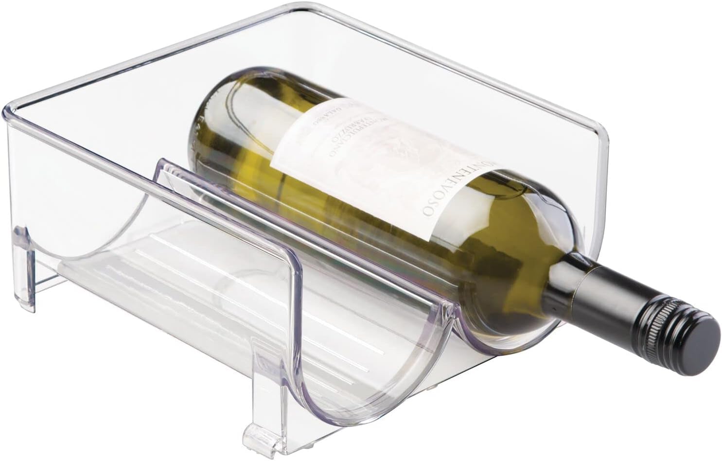 VHG Stackable Plastic 2 Bottle Refrigerator Wine Rack - Kitchen Storage Organizer Holder for Storing Champagne, Wine, and Water Bottles - Stacking Wine Bottle Organizer for Fridge-image-35