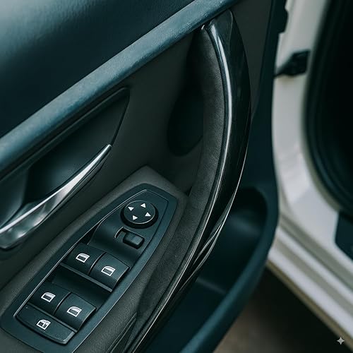 Miniatura 5 de Cubiertas de manija de puerta de gamuza para BMW F30 F32 F80 F82 (2012-2019), mejora interior suave al tacto, ribete de gamuza de microfibra premium