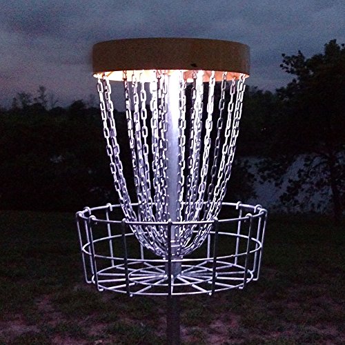 image for GlowCity Set of 2 LED Lights for Disc Golf Basket, Multi Colored, Remo