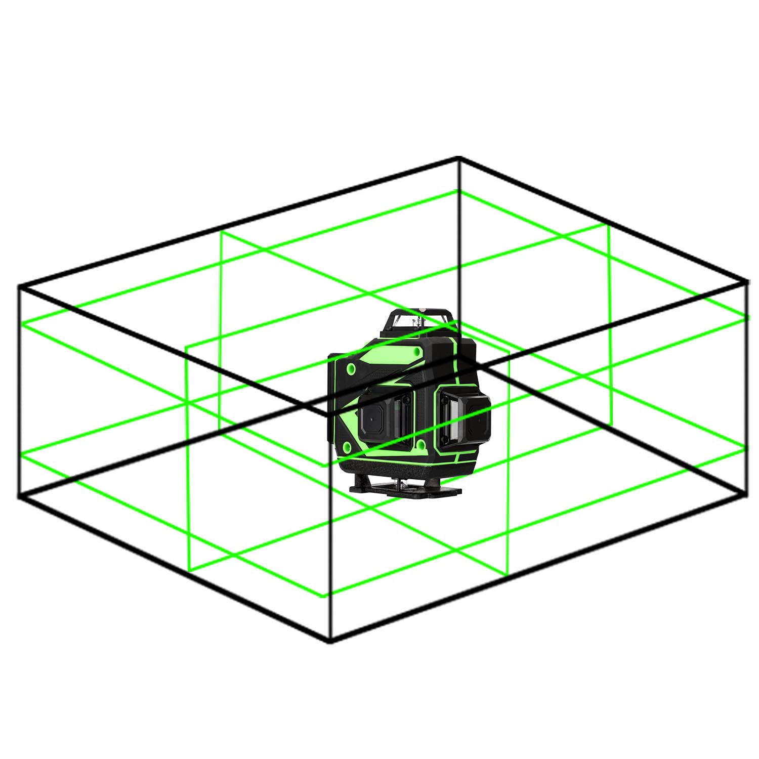 Irfora Multifunktionales 16-Linien-Level-Tool Vertikale horizontale Linien mit 3 ° Selbstnivellierungsfunktion