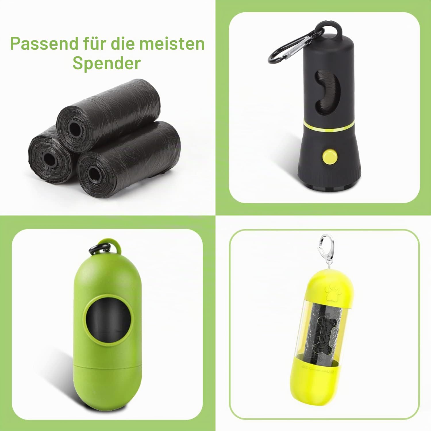 Nobleza Hundekotbeutel, 72 Rollen/1080 Stück Kotbeutel für Hunde Biologisch abbaubare, Biologische Hundekotbeutel abbaubare Extra Dick Auslaufsicheren
