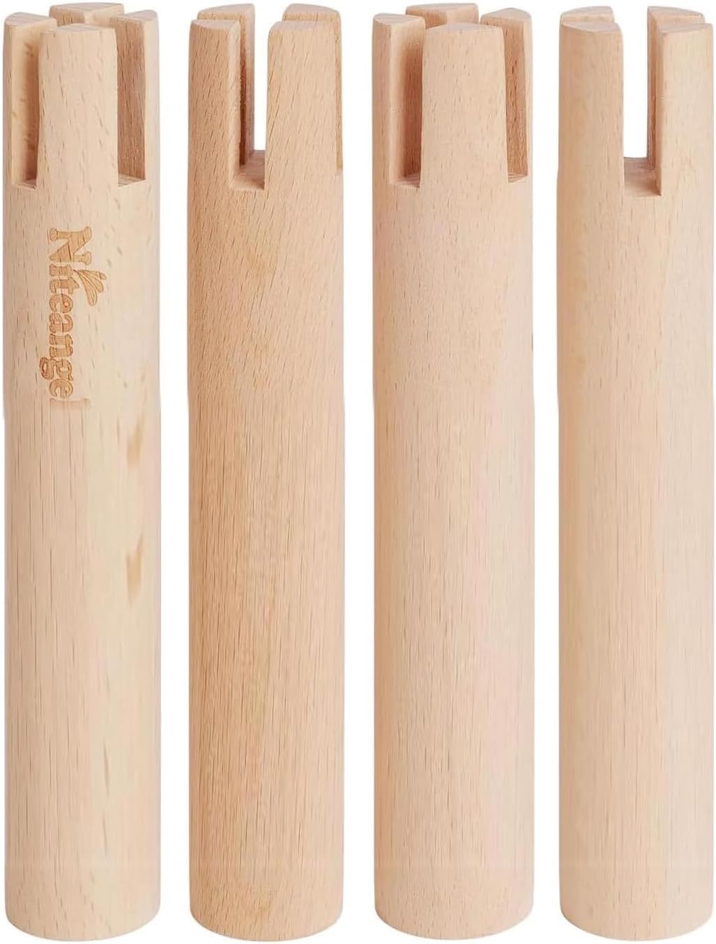 Set of Beech Stilts for Elevating & Safely Setting Niteangel Multi-Chamber Series Maze House (Set of 4 Stilts (5.9'' H))