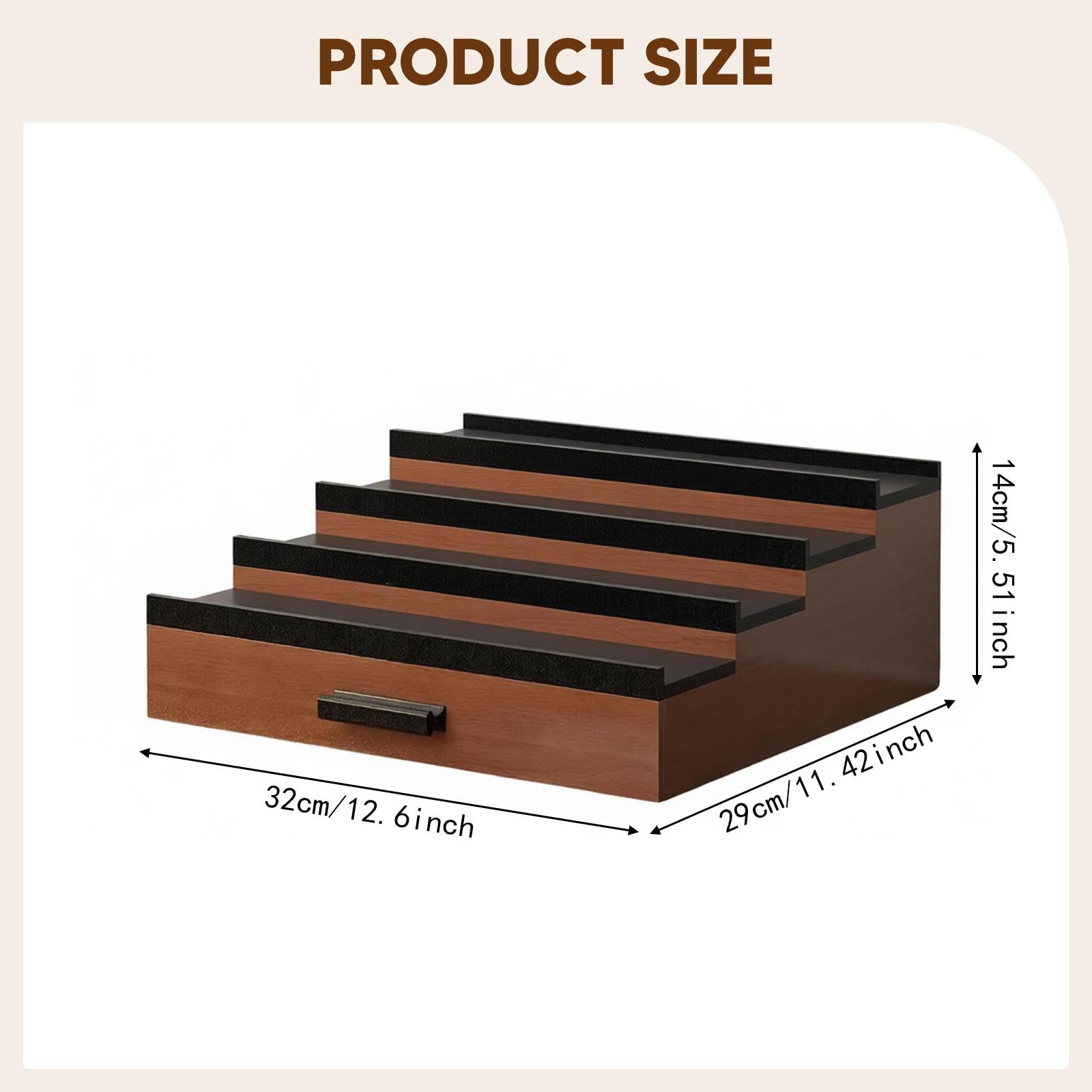 kowaku Organizador de perfumes, Estante de Almacenamiento de fragancias, Organizador de Escritorio para Hombres y Mujeres, excelente Regalo, Soporte de, Marrón Y Negro