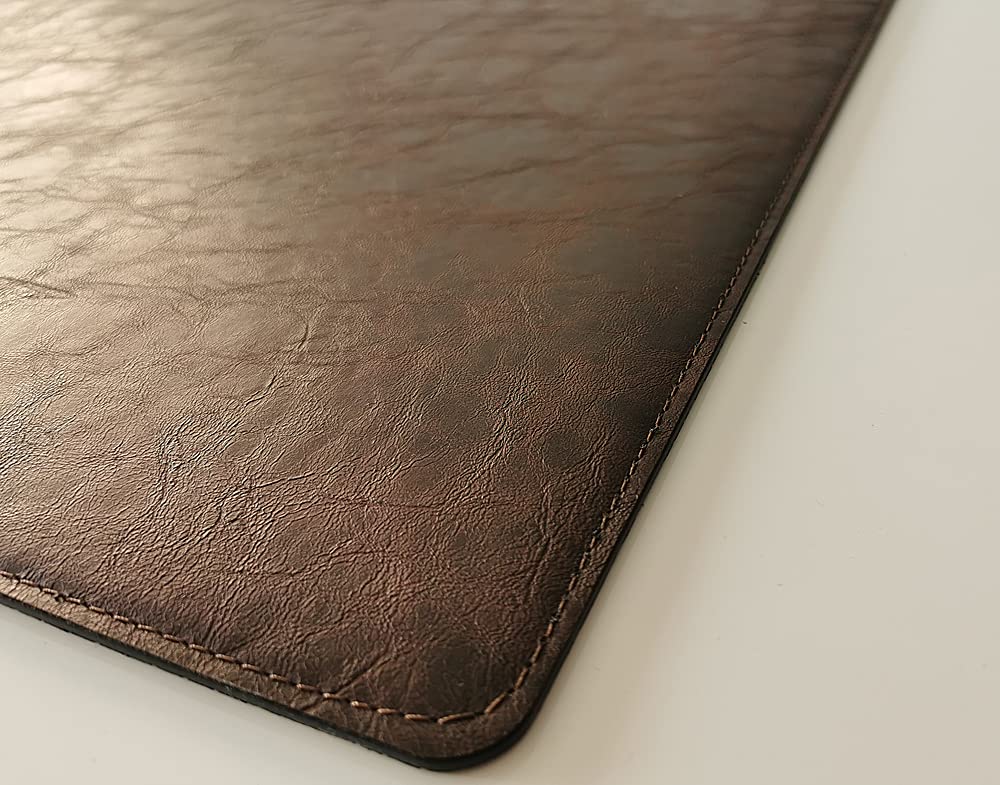 Schreibtischunterlage in Lora Leder 70 x 50 dunkel braun