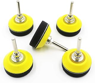 2 Inch (50mm) Hook and Loop Sanding Pad for Sanding Discs with 1/4 Inches Shank Drill Attachment and Soft Foam Layer Buffering Pad, 5 Pack