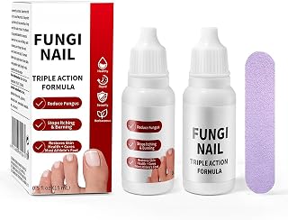 Nail Triple Action Formula - Extra Strength Toenail Treatment for Thick, Discolored & Damaged Nails - Natural Herbal Extract, Safe & Gentle Overnight Repair, 0.5 fl o (2)