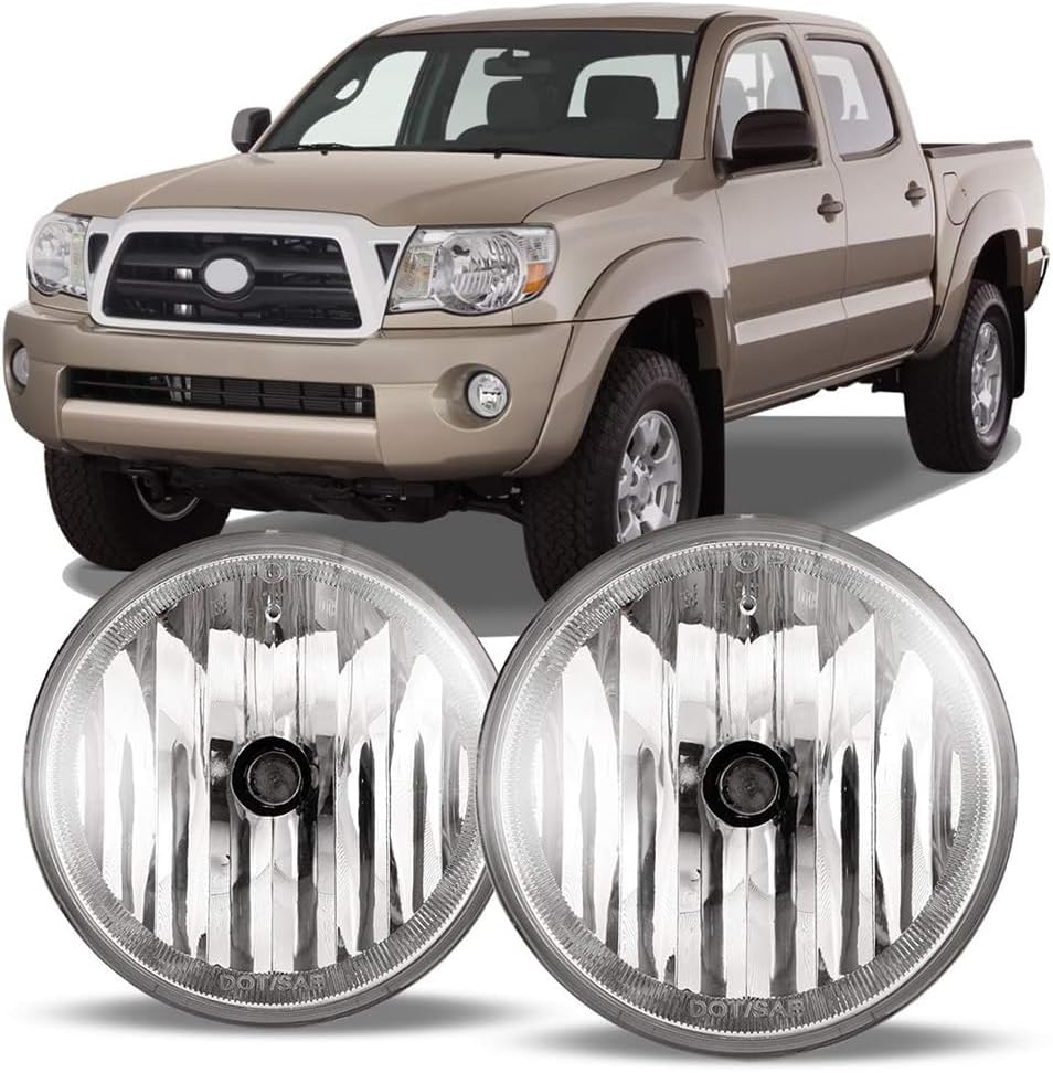 Winjet Fog Lights Assembly fit for 05-11 Tacoma Fog Light, Clear(Wiring Kit Included