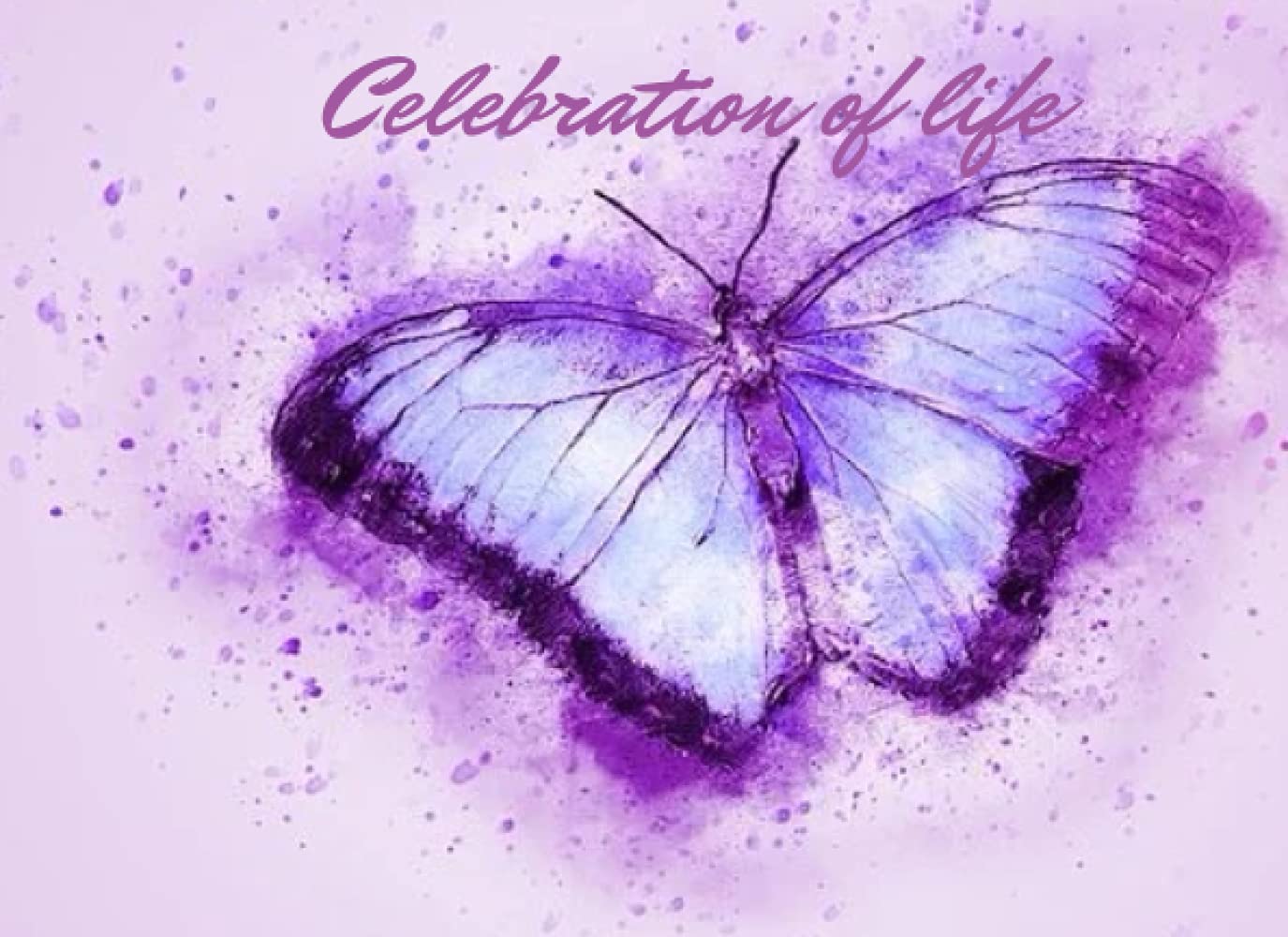Purple Butterfly Funeral Guest Book: Celebration of Life Guest Book: Memorial Guest Book Condolence Book Remembrance Book for Funerals | Sign In Book with Registry Lines for Names, Contact & Messages