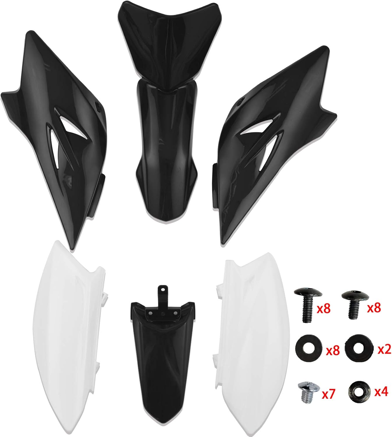 CLEO Plastic Fairing Body Parts Fender Kits Replace For TTR50 TTR50E 2006-2016 Pit Dirt Bike (Black)