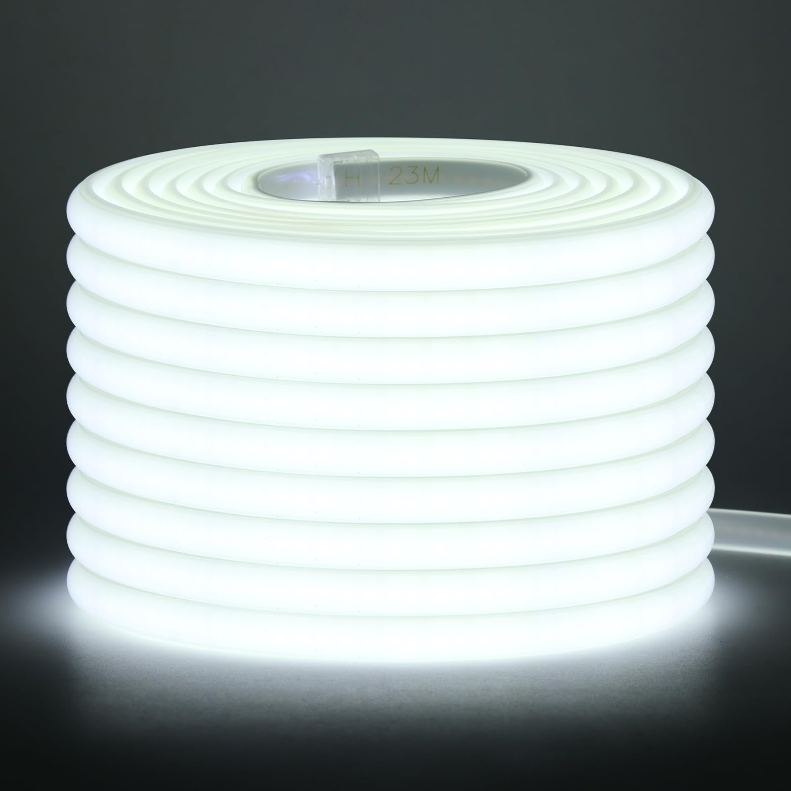 220V COB LED tira de neón，30m luz blanca 6000K，Recortable, impermeable y flexible，Diseño DIY，Ideal para decorar dormitorios, salones, salas de juegos, cocinas y tiendas