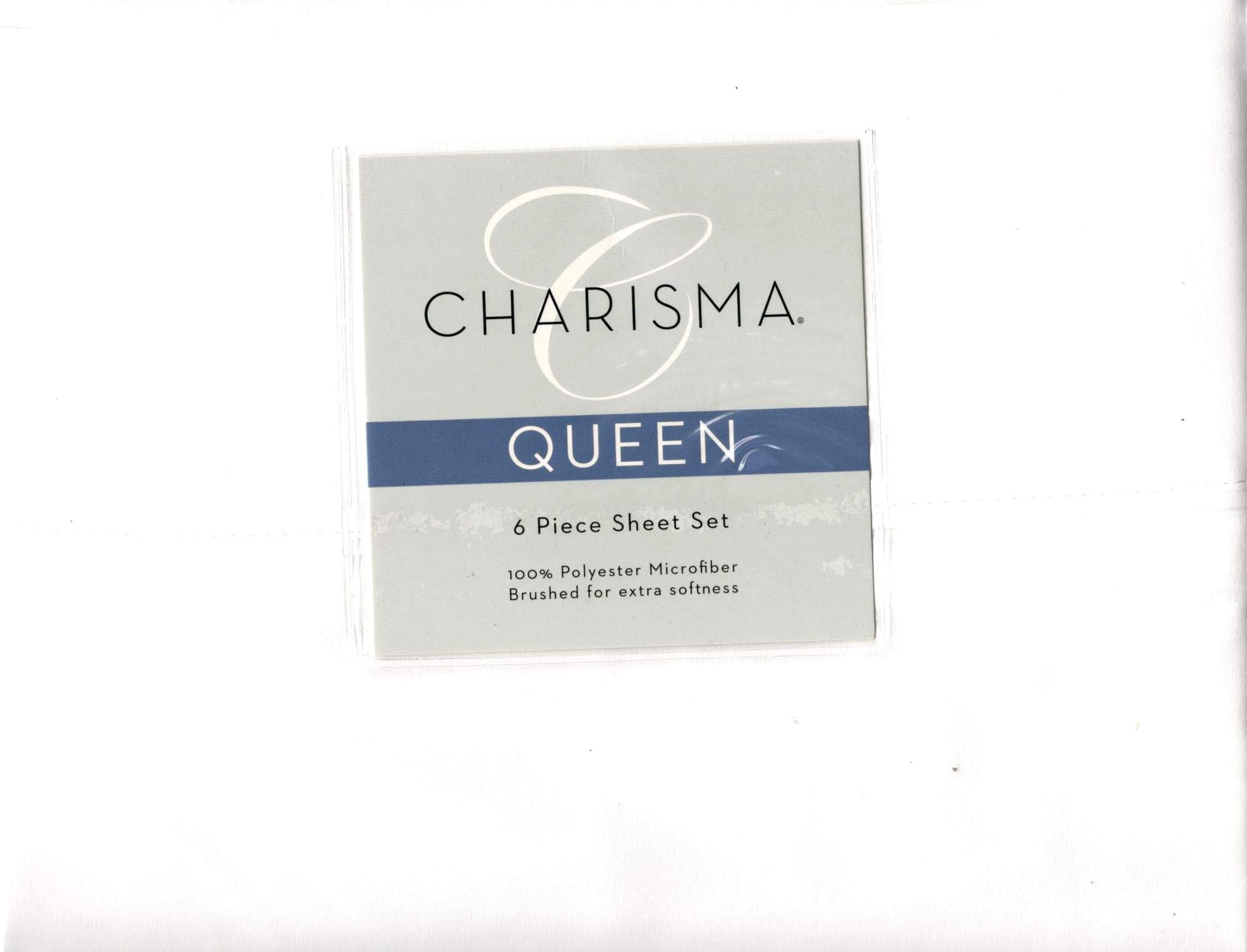 Charisma Microfiber 6-Pc Queen Sheet Set - White