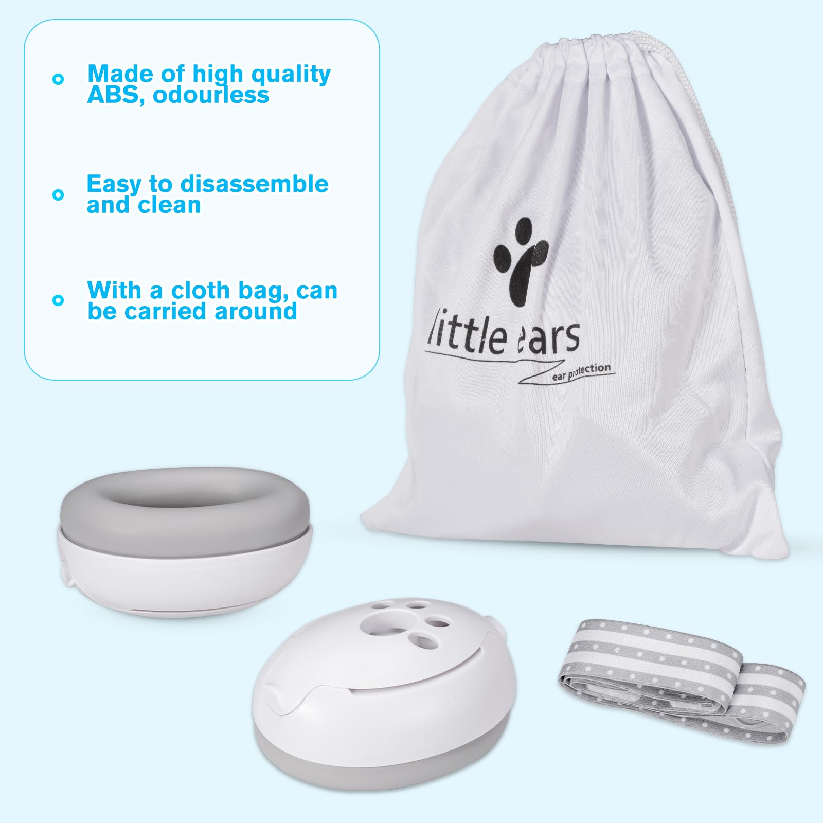 Carehabi Cuffie Rumore Bambini, Cuffie Bambini Antirumore Per Prevenire La Perdita Dell'udito, I Paraorecchie Sono Leggeri E Morbidi, Ideali Per L'uso Quotidiano E In Viaggio.