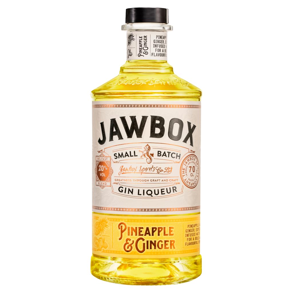 Jawbox Pineapple and Ginger Gin Liqueur | 70cl | 20% vol