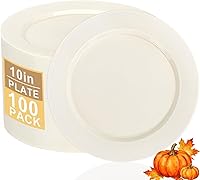 Vista 45 de I00000 60PCS Clear Gold Dessert Plates, Clear Plastic Plates with Gold Rim 7 Inch, Fancy Disposable Wedding Plate Heavy Duty for Thanksgiving