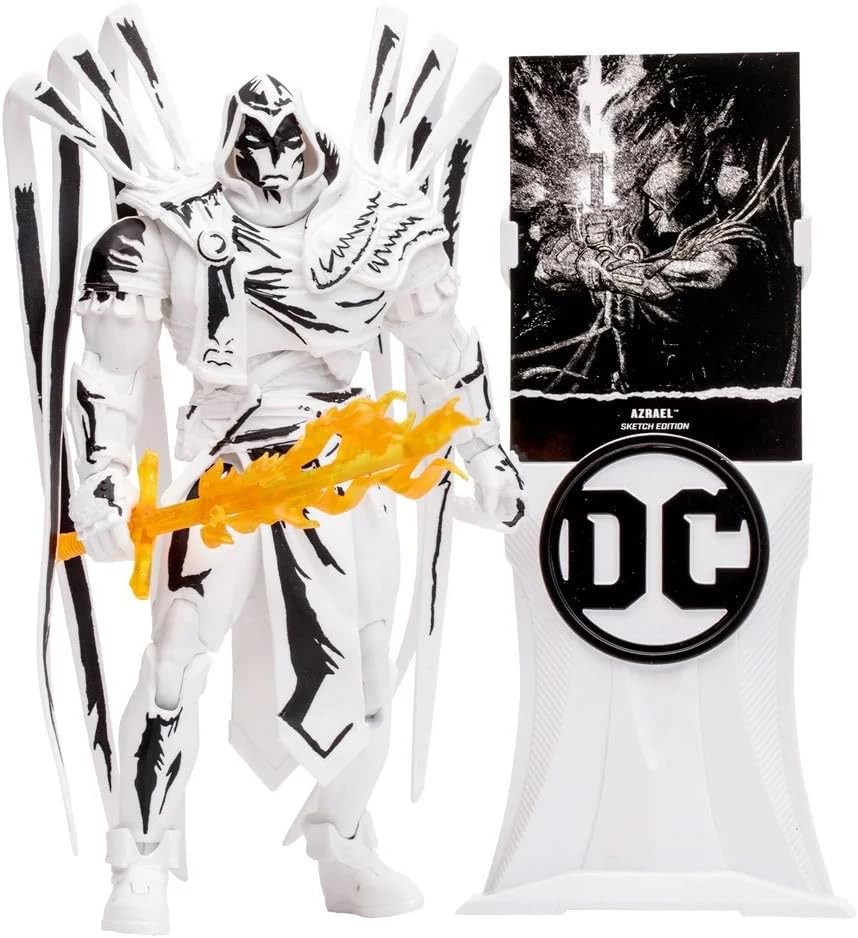 DC Multiverse Azrael Curse of The White Knight Sketch Gold Label 7-Inch Action Figure - Entertainment Earth Exclusive