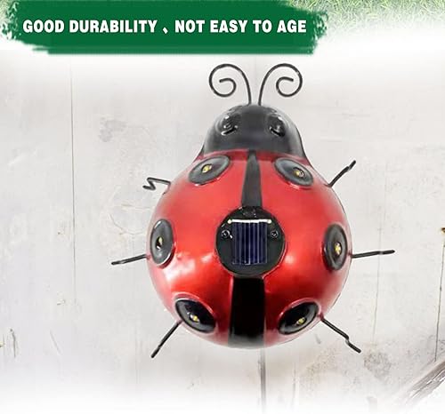 Miniatura 5 de Luces solares para exteriores, luz solar de jardín, lámpara de mariquita para decoración de jardín, 5.79 x 5.51 pulgadas, luz LED impermeable de