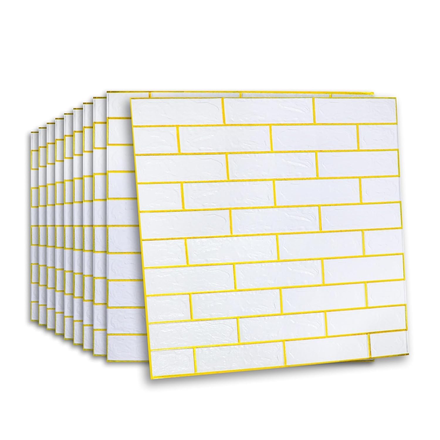 RUDVED 3D Brick Wallpaper for Brick Wall PE Foam Wall Stickers Self Adhesive DIY Wall Decor Wallpaper for Walls Living Room Hotel Living Room Bedroom Cafe Deco 70 x 77cm (15, Golden Line) (B0CSKJX1TM) Amazon Price History, Amazon Price Tracker
