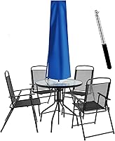 Vista 8 de Dafire Funda para sombrilla de patio de 7 a 9 pies, fundas de sombrilla de 5.6 ft (verde 420D), tela Oxford impermeable con cremallera, fundas