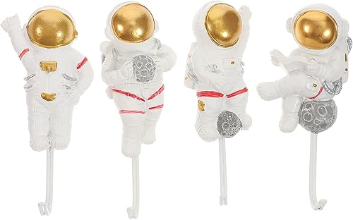 Miniatura 1 de Gancho para colgar en la pared de astronauta, 4 piezas, gancho de astronauta, soporte para paraguas, ganchos para colgar en la pared, ganchos para