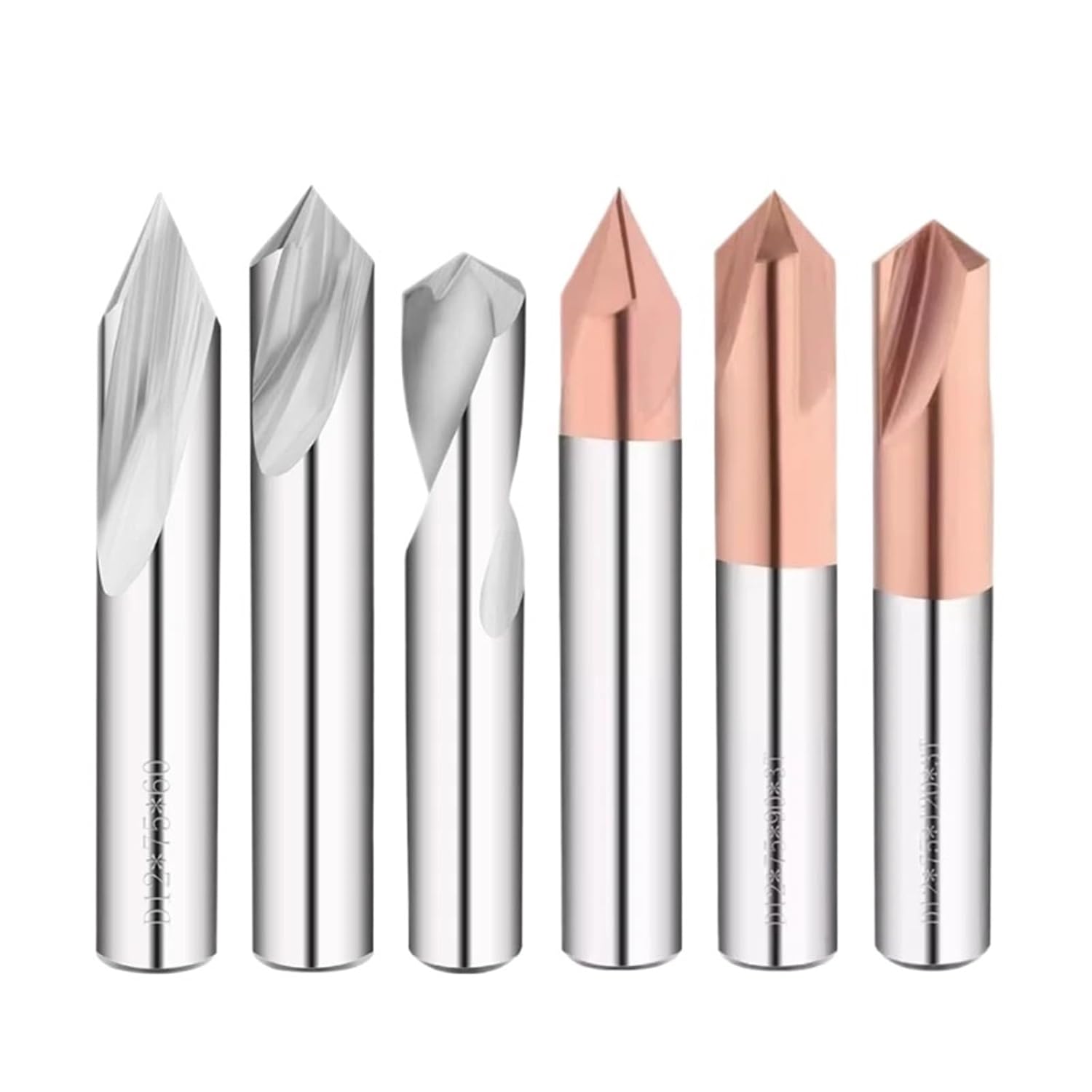 Spot Drill Bit Point Angle 60 90 120 Degree for Machining Hole Chamfering Tools Carbide end Mill Steel Aluminium(Coating 60 Degree,8Dx60L)