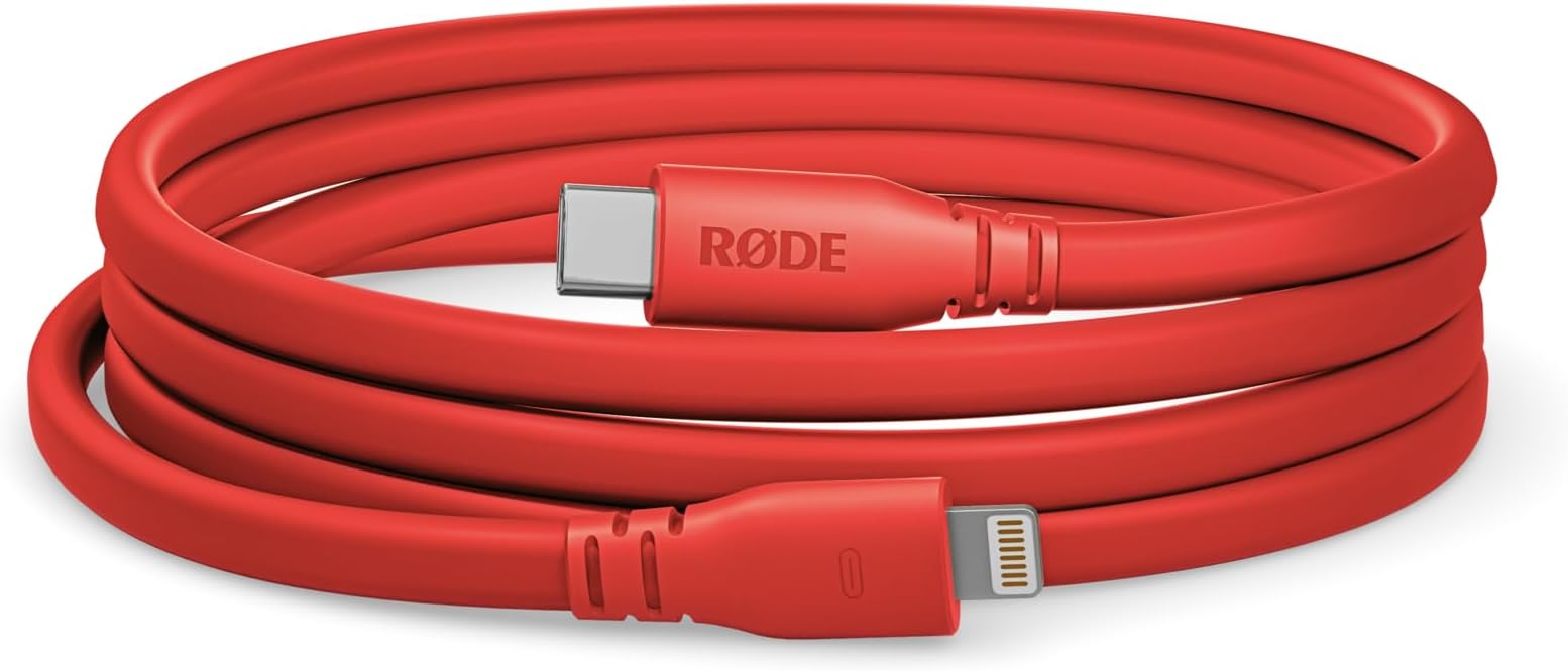Amazon.com: RØDE SC17 USB-C to USB-C Flat Cable (1.5m, Red) : Musical ...