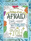 Coloring Book: Color The Words of Jesus - Christian Scripture Bible Verse For Calm & Good Vibes With Over 80 Tropical Themed Single Sided Designs. (Bible Verse Coloring)