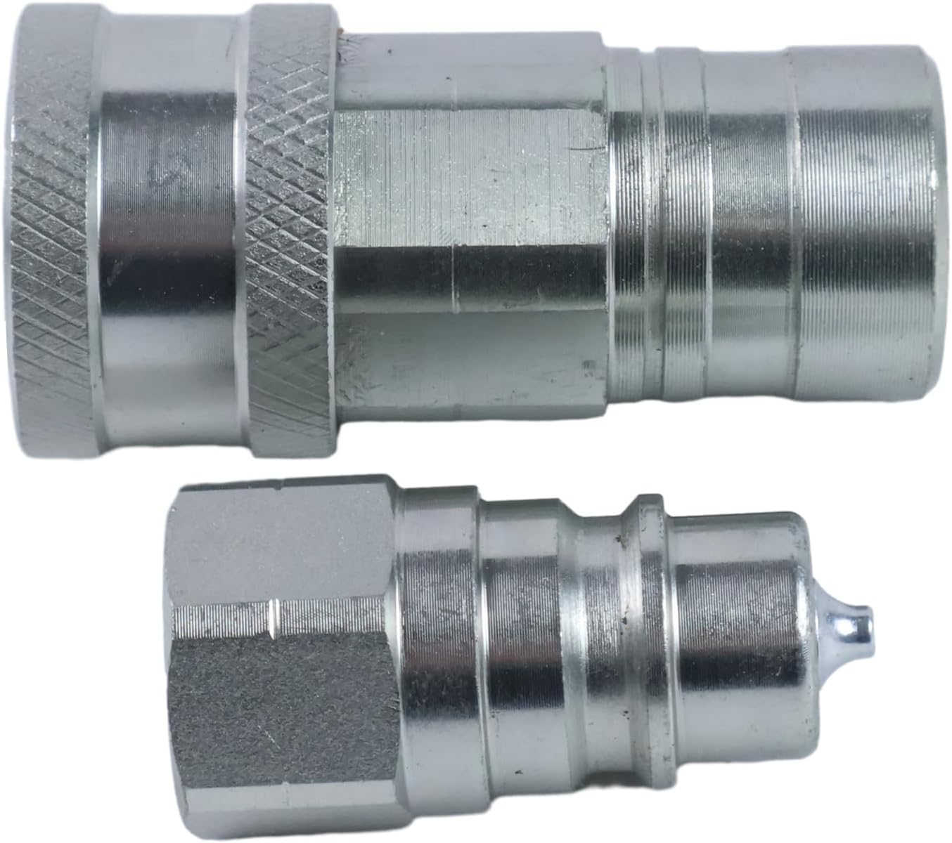 AM37982 AM37983 Steel Hydraulic Quick Coupler Set Compatible with JD 140 300 314 316 317 318 420 425 430 445