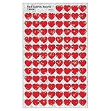 Trend Enterprises Inc. Red Sparkle Hearts superShapes Stickers-Sparkle, 400 ct