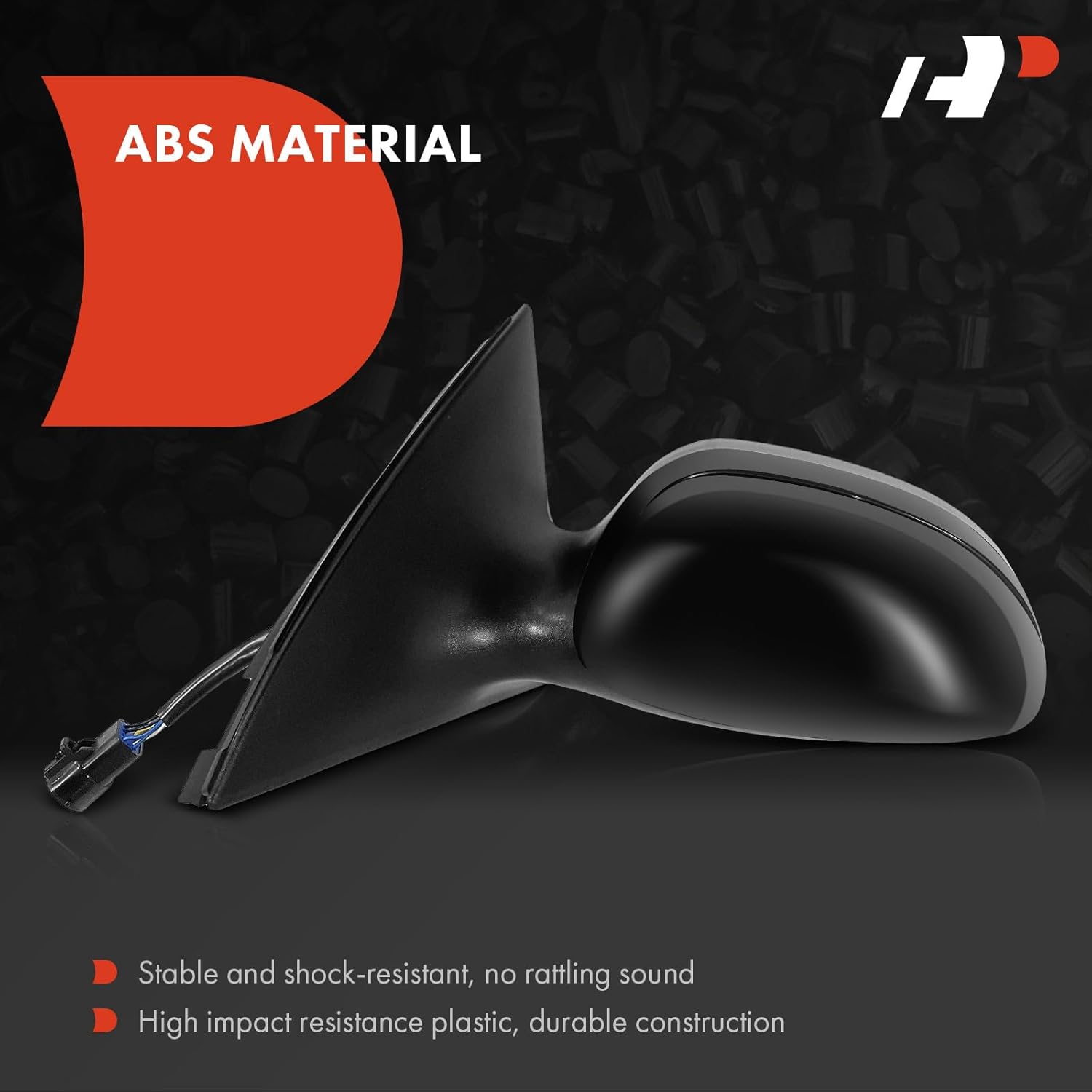 A-Premium Driver Side Power Door Mirror - Compatible with Ford Taurus 2002-2006 & Mercury Sable 2002-2005 - Heated, Non-Folding, Black Outside Rear View Mirror with Puddle Light - Replace# FD177EL