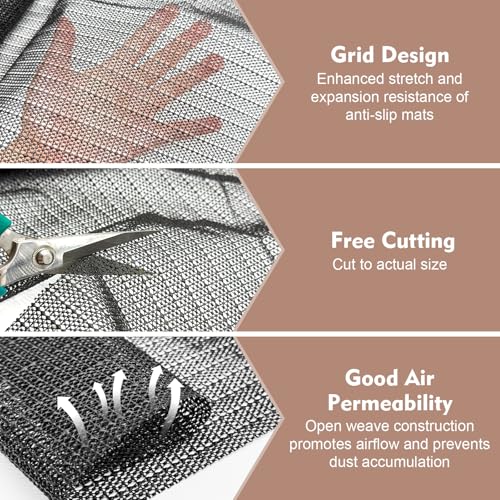 KMFYMPT Antideslizante Alfombra, Cortable Malla Alfombra, AlfombraAntideslizante Suelo, Protector Cajones Cocina, 70 x 200CM Cortado a Medida para Cajones de Casa, Oficina y Cocina - imagen 3