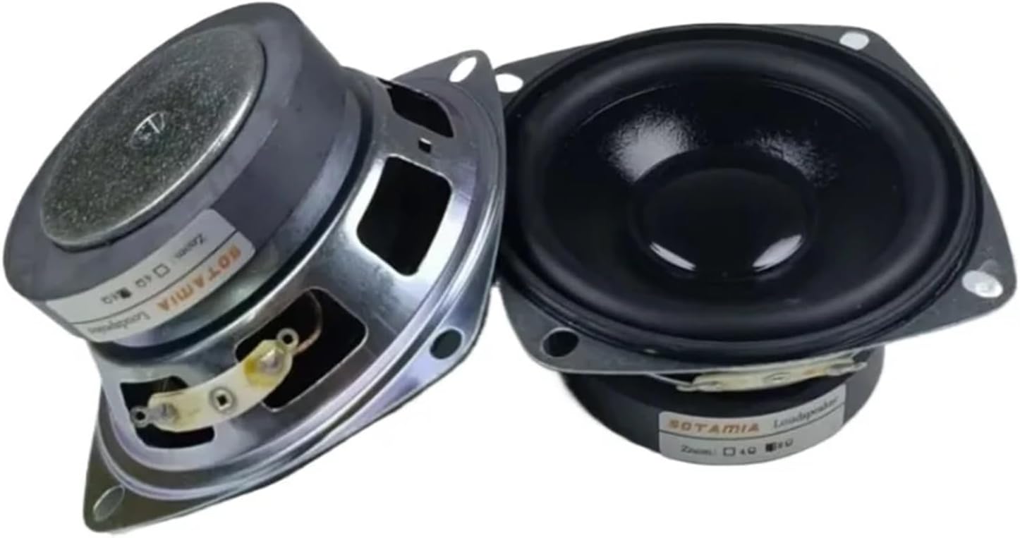 SOTAMIA 2Pcs 3 Inch 8 Ohm 15W Midrange Bass Speakers for Home Theater & Audio Systems