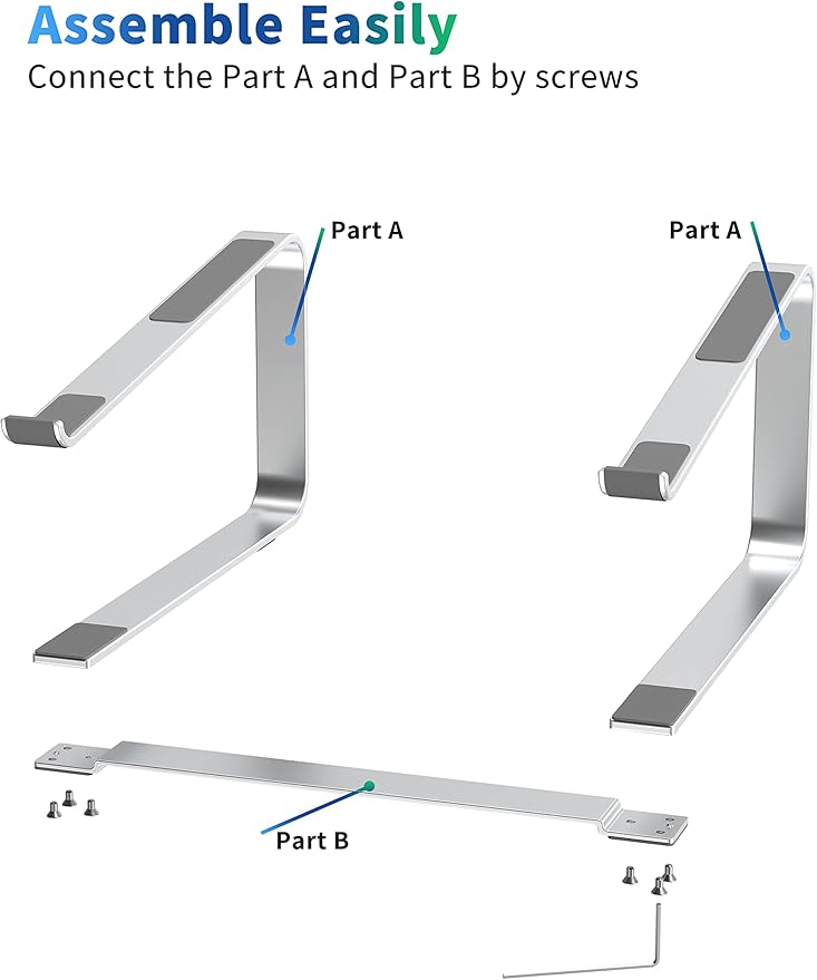 Soporte para Laptop SOUNDANCE, Metálico, Plateado, 12-17.3 pulgadas miniatura 4