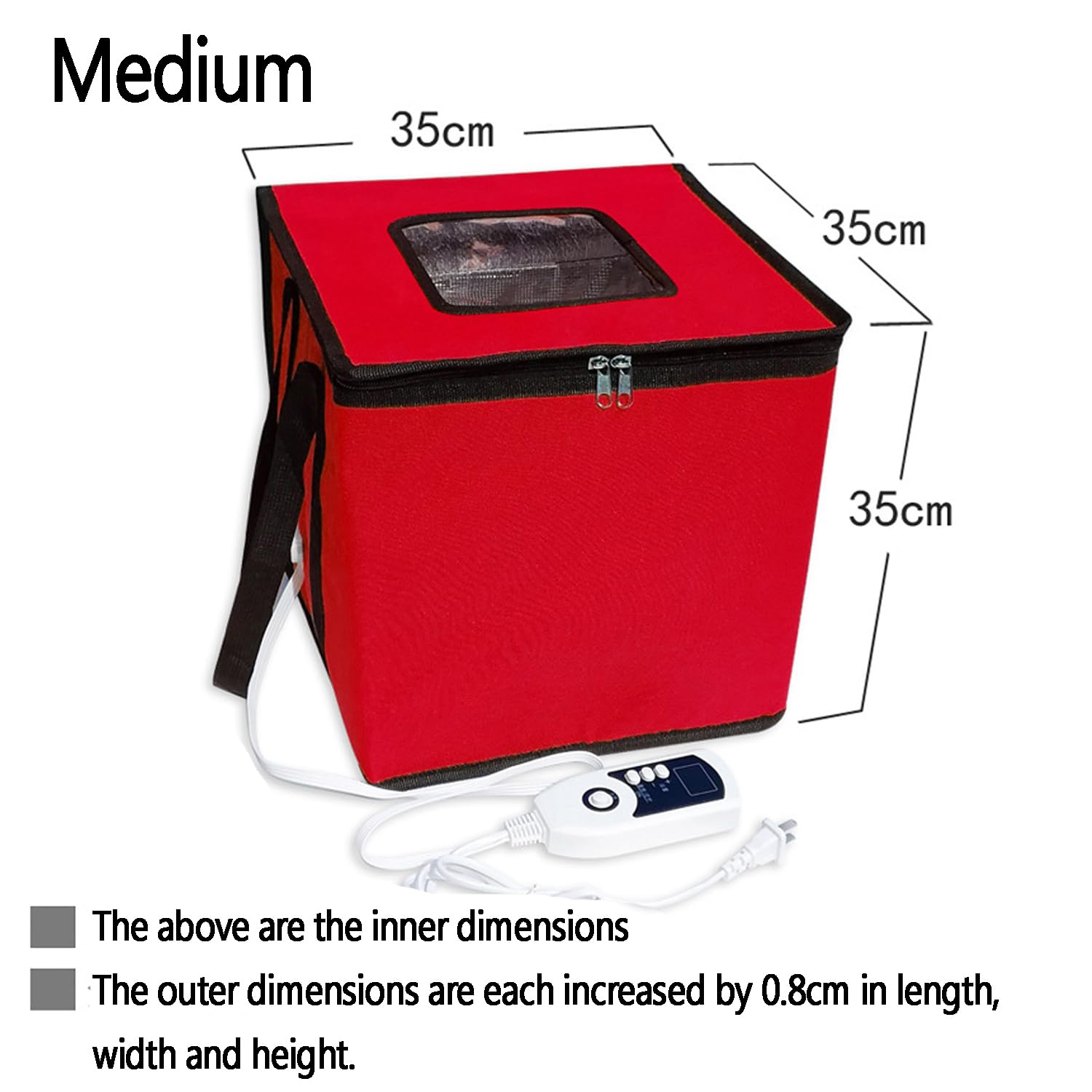 Étuve Pliable, étuve de pâte avec Chauffage, réutilisable, Plage de température 1-60 ℃, kit d'outils de Fabrication de Pain au levain, Chauffage à Basse température pour Faire du Pain, du Yaourt