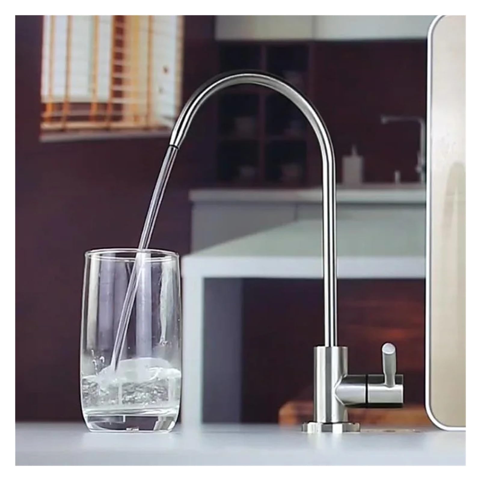 Robinet de filtre à eau potable pour cuisine sans connecteur 1/4 pouce