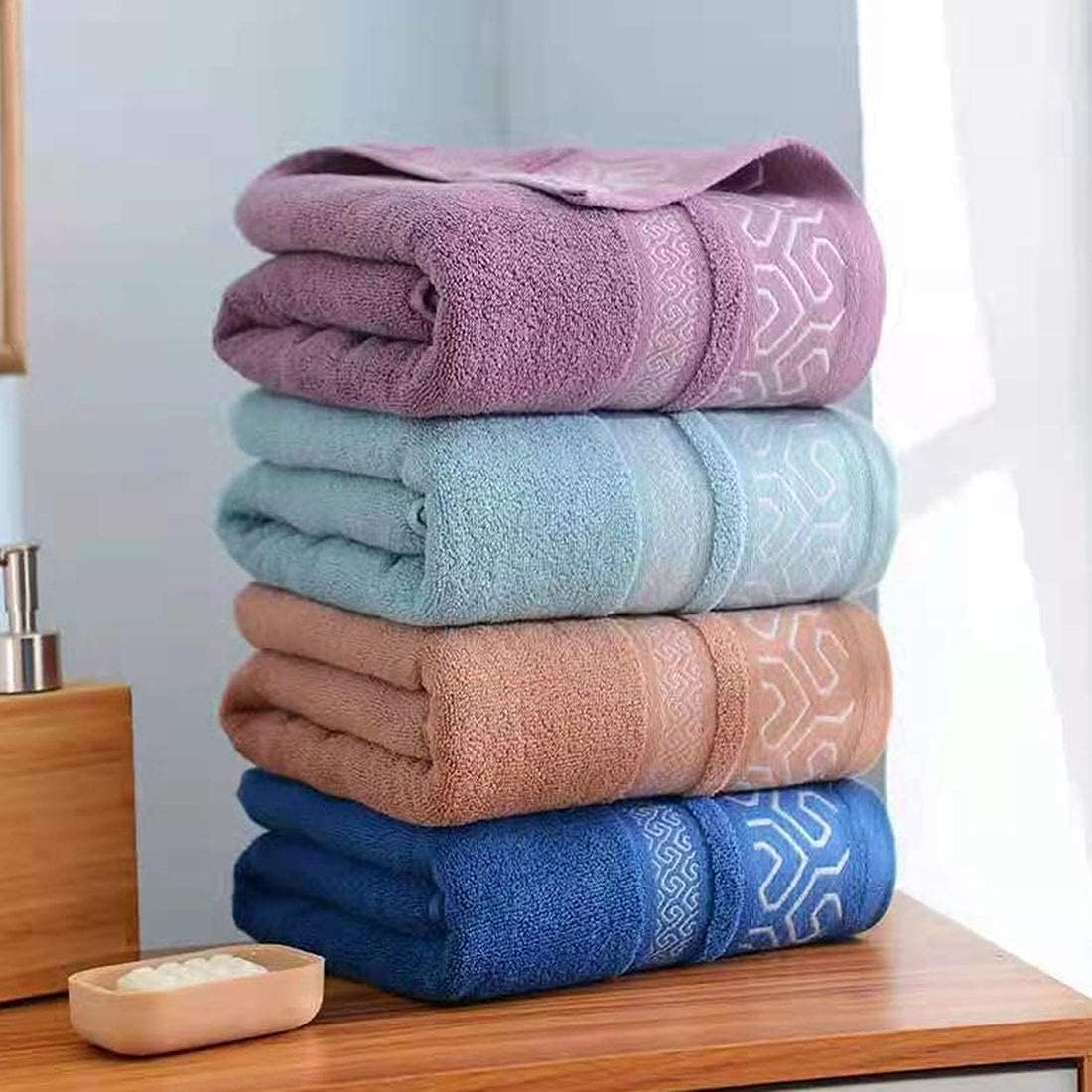 K Y KANGYUN Hand Towels for Bathroom,100% Cotton Home Ultra Absorbent- Soft Thick Plush for Bath Hand Towel Face Gym Spa Hotel (14x29inch) (Purple Blue Green Coffee)