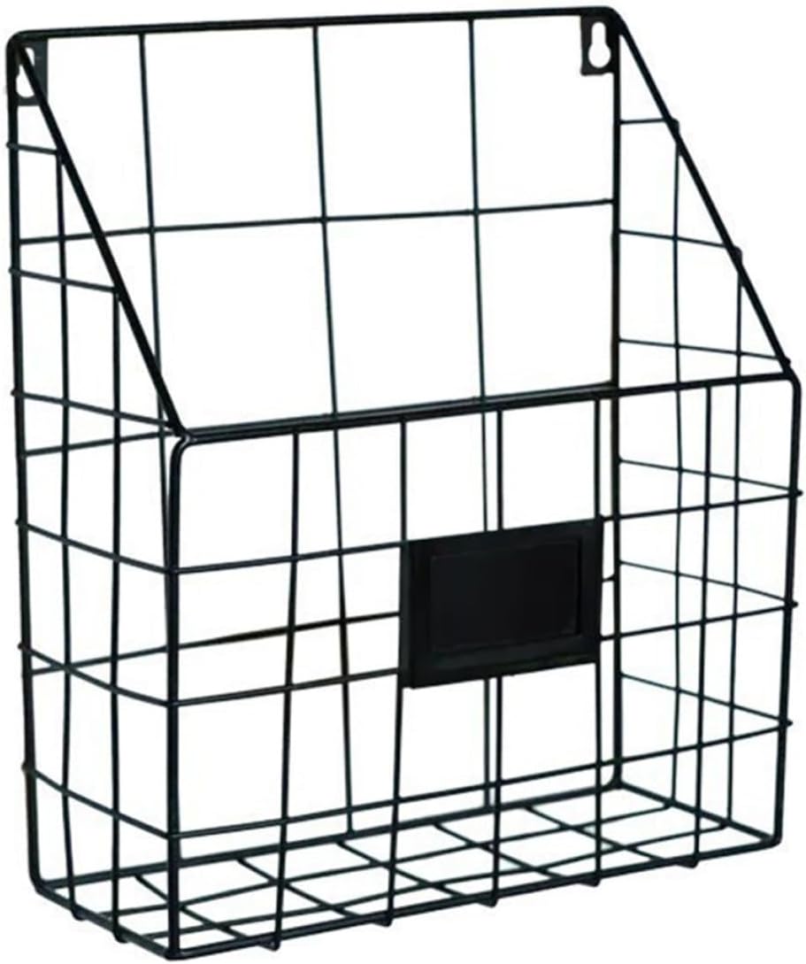 Wall Mounted Magazine Holder Metal Magazine Rack with Iron Construction and Wallmounted Design for Easy Organization, Stylish Black Hanging Organizer for Office and Home Use